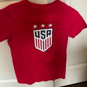 Nike kids size small USA Red t shirt.